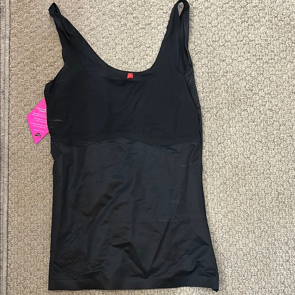 SPANX Black Fitted Camisole Sleeveless Top